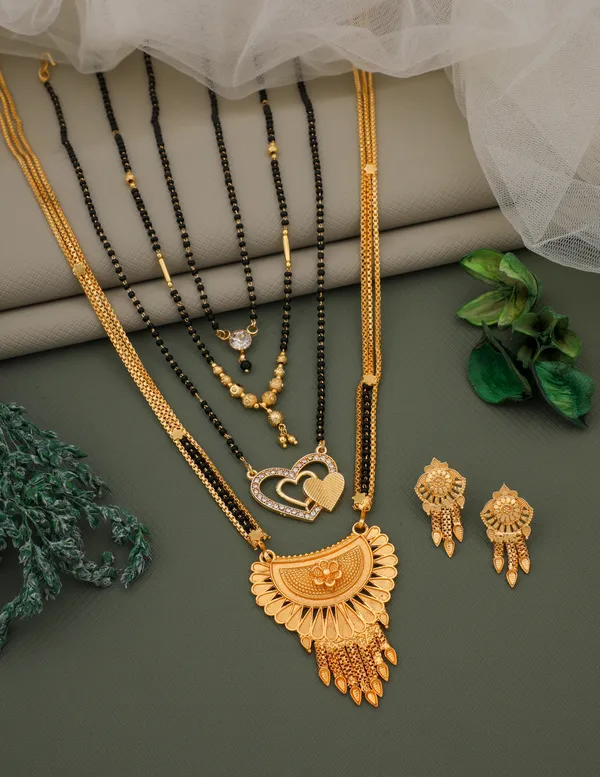 BIBDIX JEWELLERS Brass Gold plated Mangalsutra Set Price in India Buy BIBDIX JEWELLERS Brass Gold plated Mangalsutra Set online at undefined